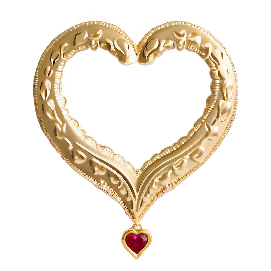 Gold Trim Heart Png 30 PNG Image