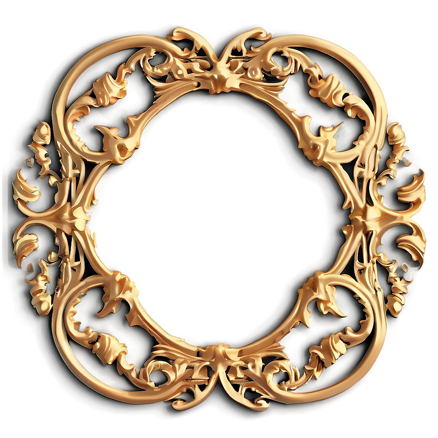 Gold Trim Scrollwork Png 06282024 PNG Image