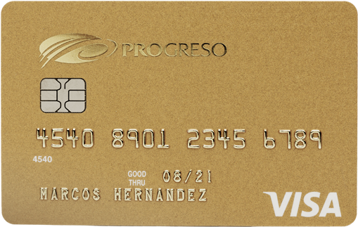 Gold Visa Debit Card PNG Image