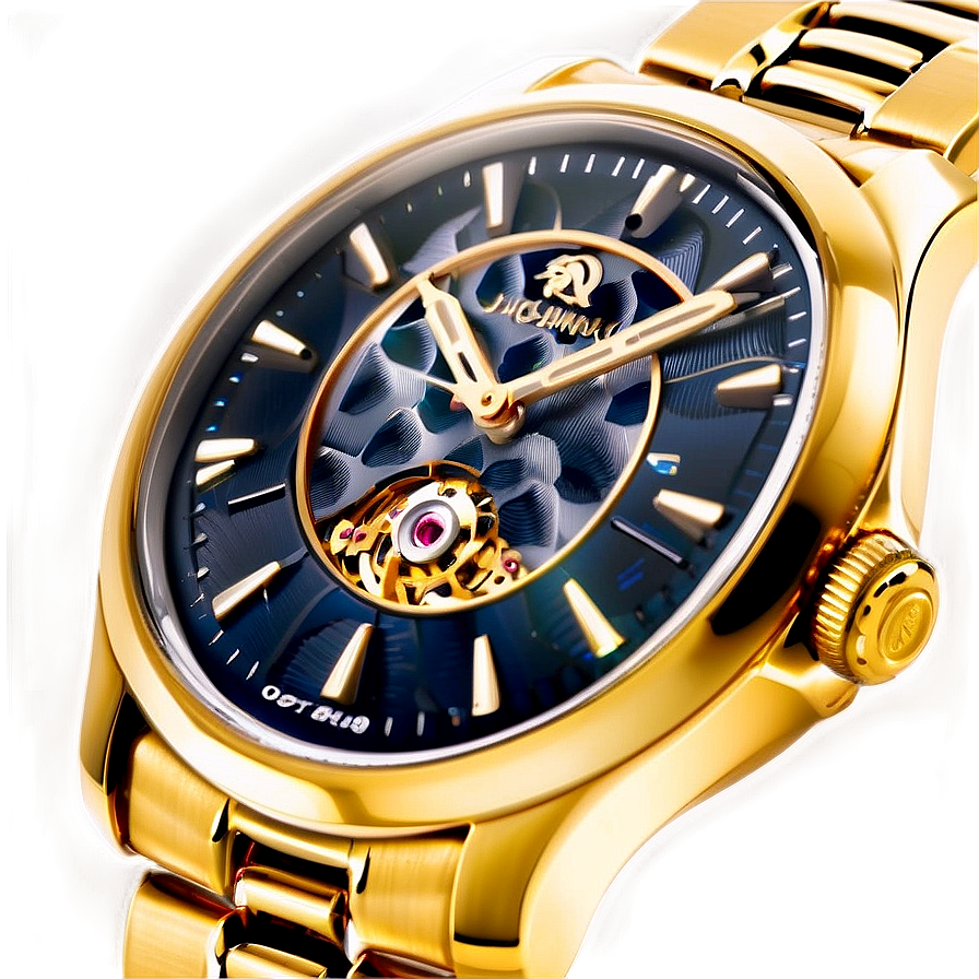 Gold Watch Luxury Png Drw PNG Image