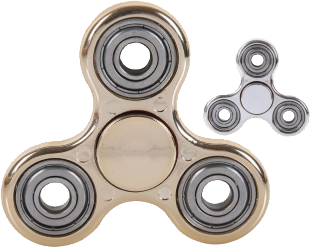 Goldand Silver Fidget Spinners PNG Image