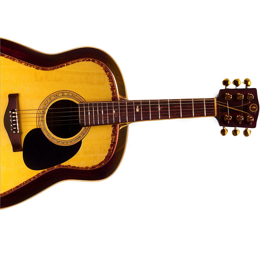 Golden Acoustic Guitar Png 92 PNG Image