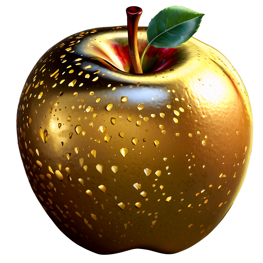 Golden Apple A PNG Image