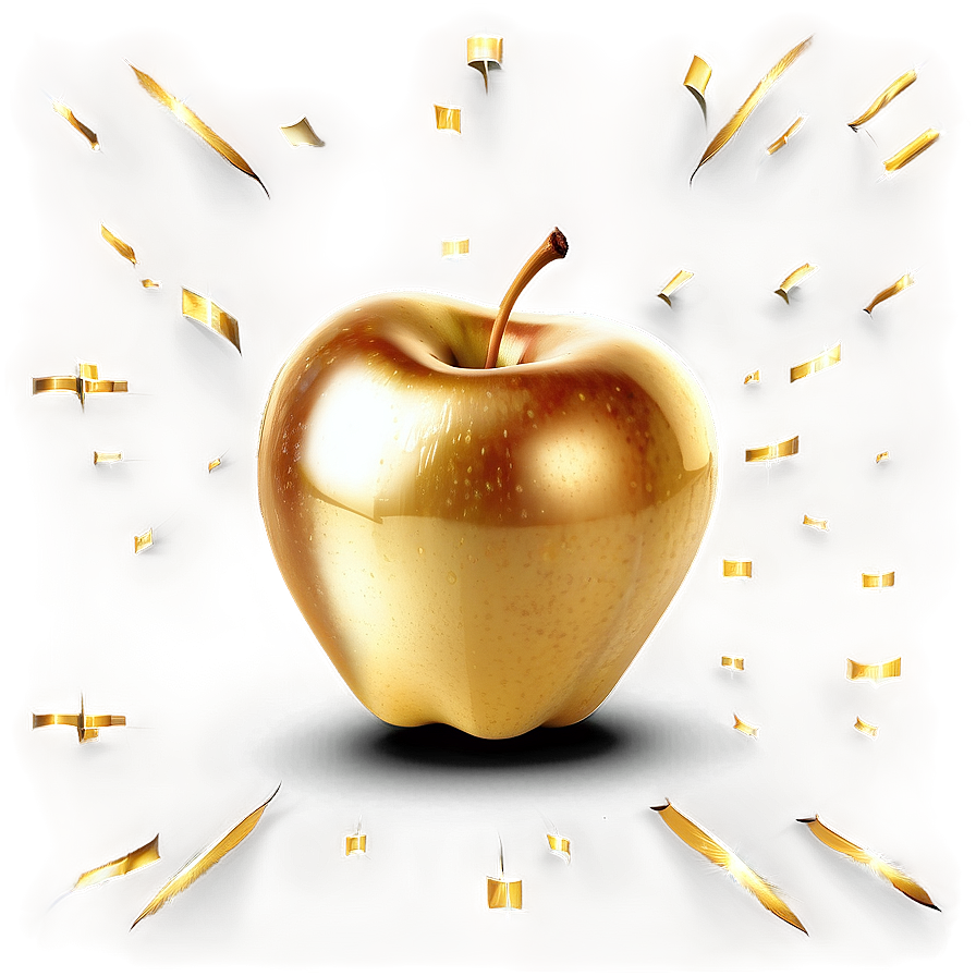 Golden Apple Background Png 11 PNG Image