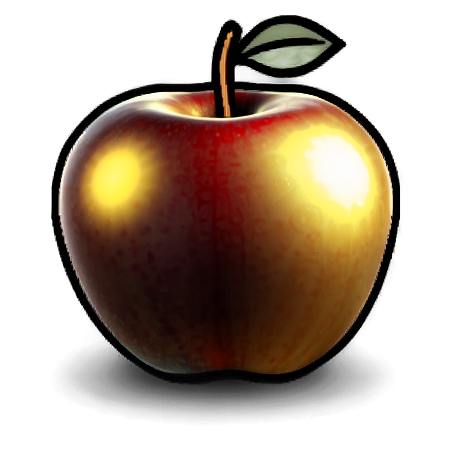 Golden Apple Icon Png Vlf58 PNG Image