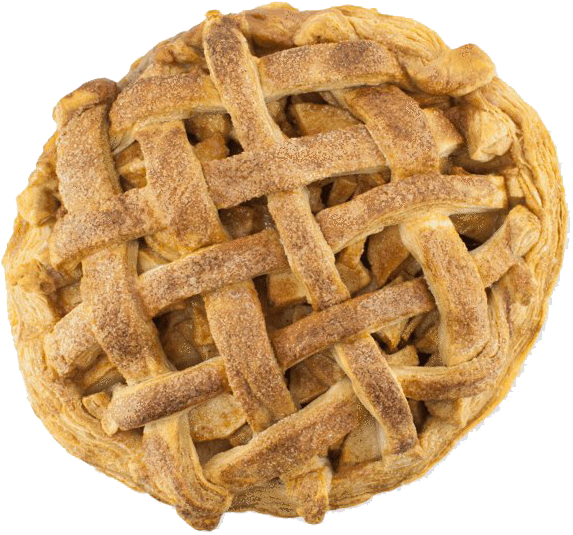 Golden Apple Pie Top View.png PNG Image