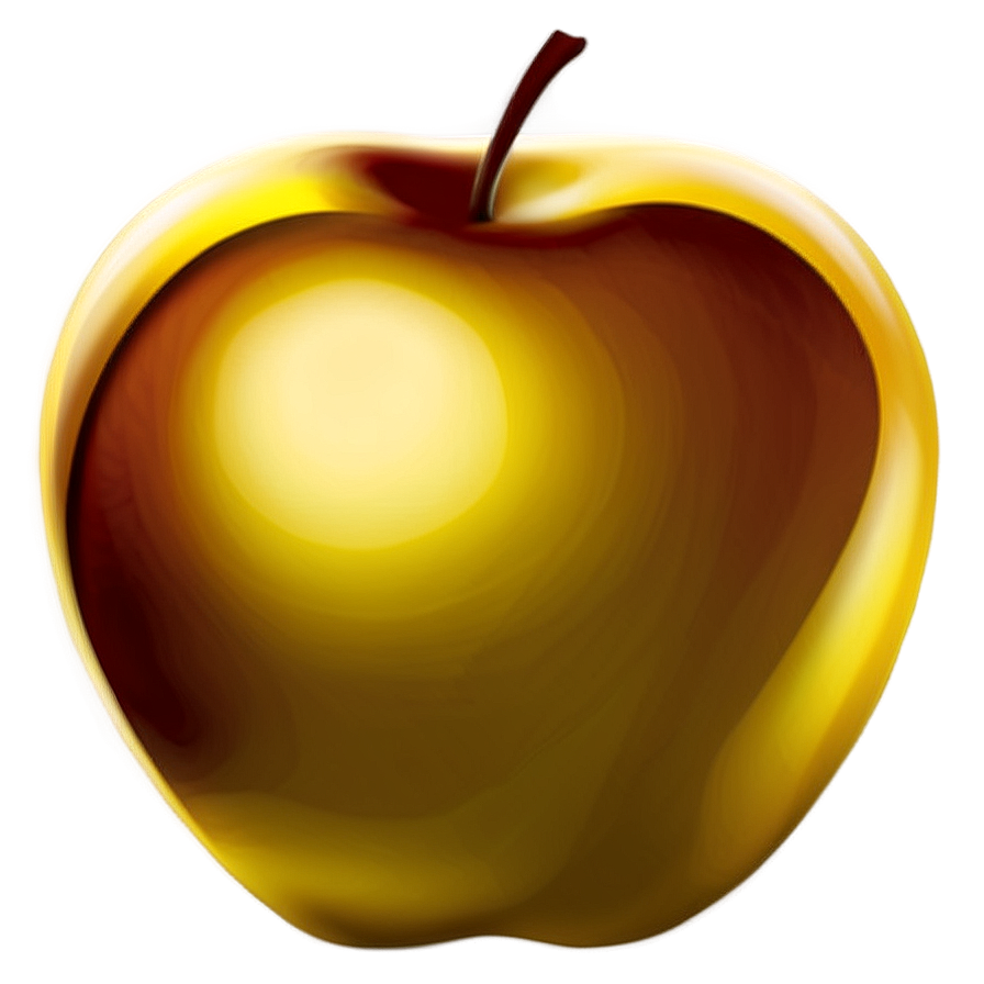 Golden Apple Silhouette Png 54 PNG Image