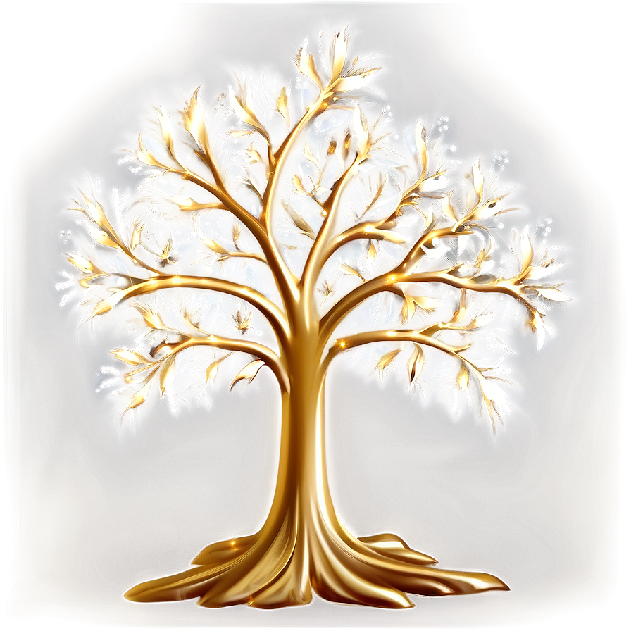 Golden Arbol De Navidad Elegance Png Hpu68 PNG Image