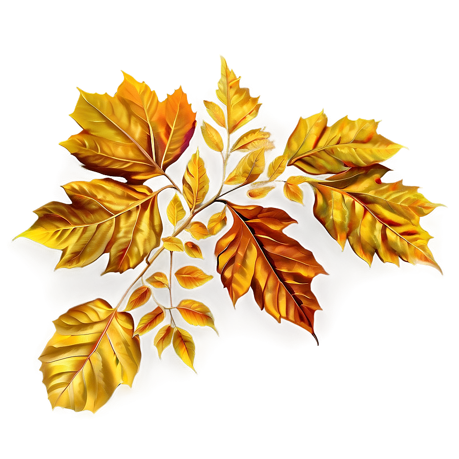 Golden Autumn Leaves Png 05042024 PNG Image