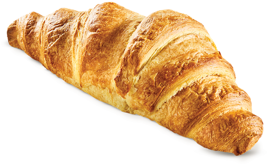 Golden Baked Croissant Isolated PNG Image