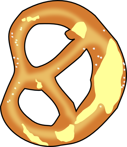 Golden Baked Pretzel Illustration.png PNG Image