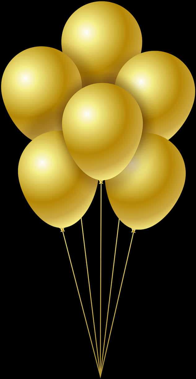 Golden Balloons Cluster.jpg PNG Image