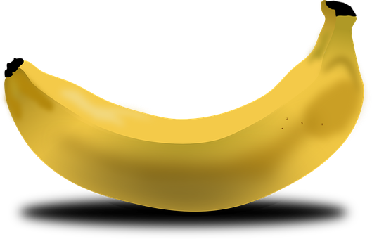 Golden Bananaon Black Background PNG Image