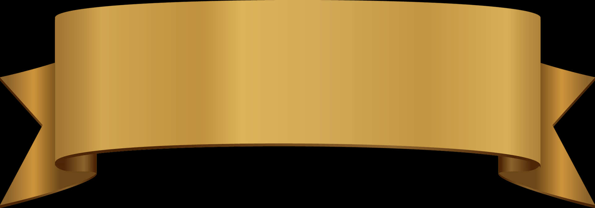 Golden Banner Ribbon PNG Image