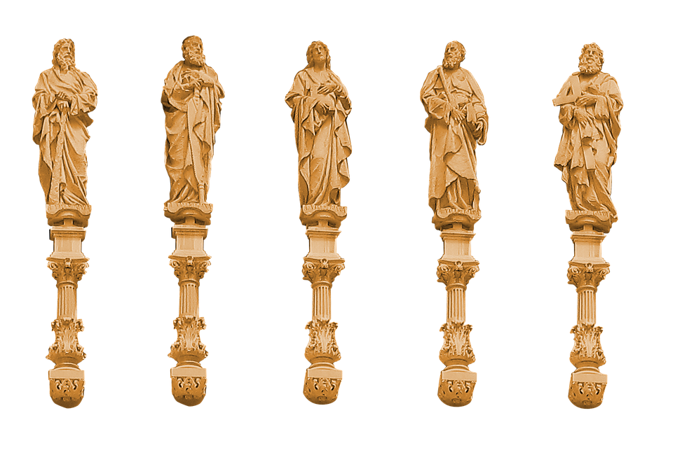 Golden_ Baroque_ Sculptures PNG Image