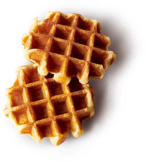 Golden Belgian Waffles Isolated PNG Image