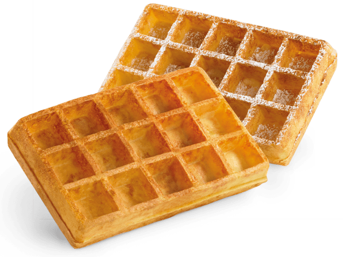 Golden Belgian Waffles Isolated.png PNG Image