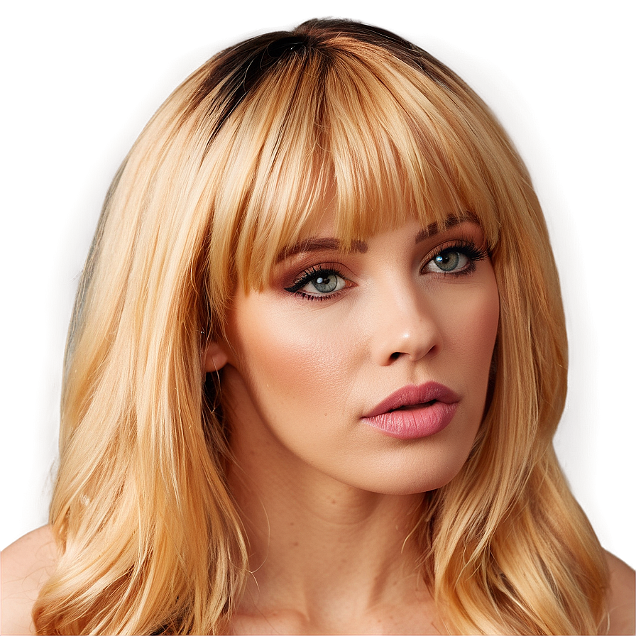 Golden Blonde Bangs Png 9 PNG Image