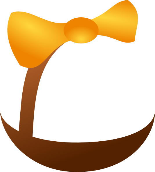 Golden Bow Anchor Icon PNG Image