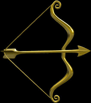 Golden Bowand Arrow PNG Image