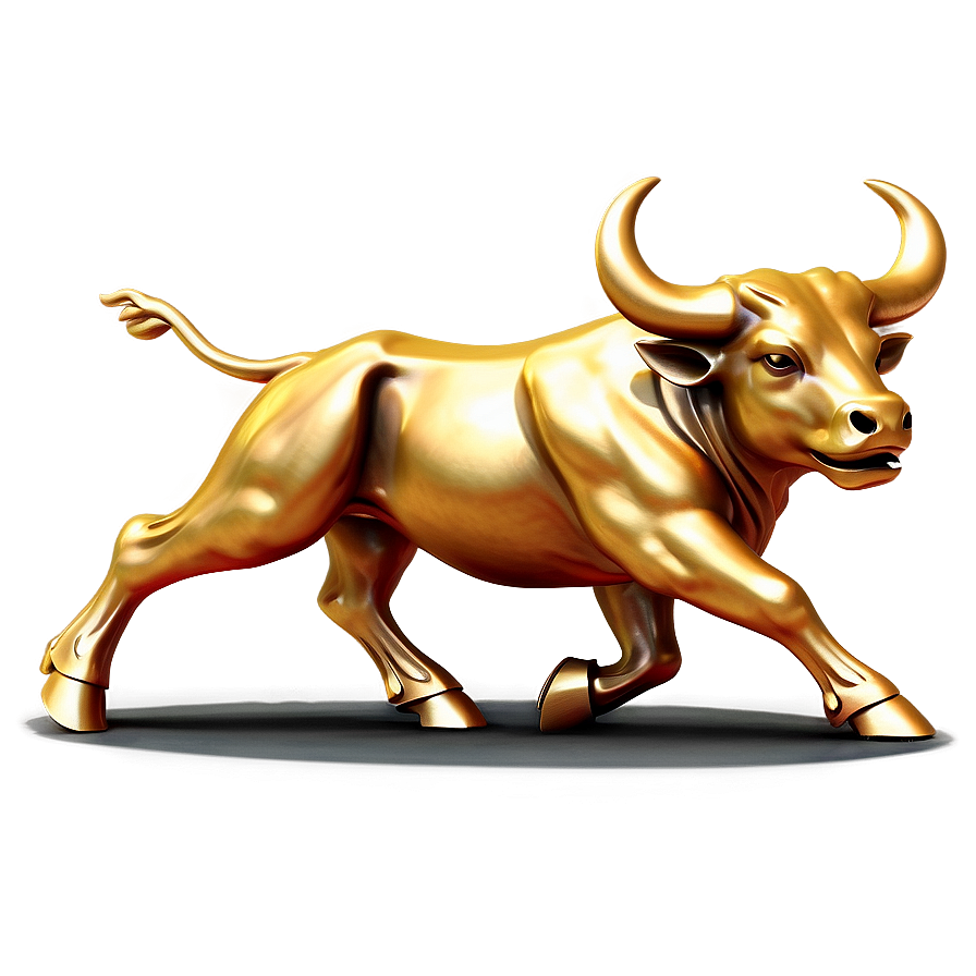 Golden Bull Statue Png Nhv PNG Image