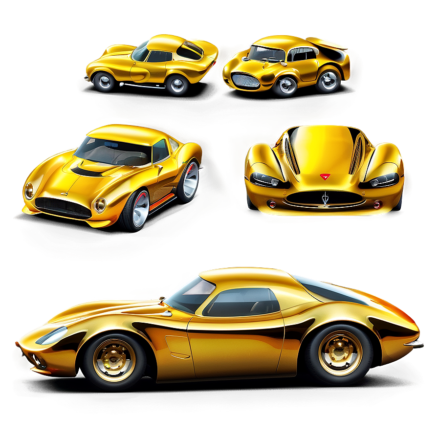 Golden Car Classic Png Csf14 PNG Image