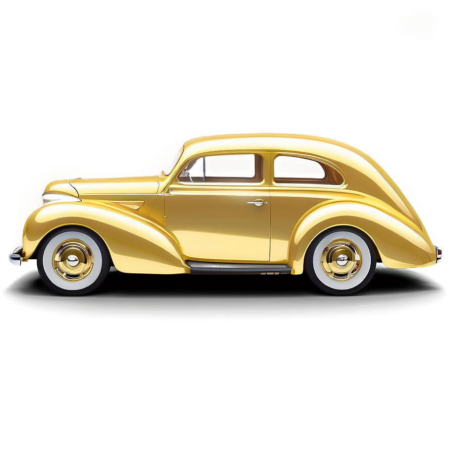 Golden Car Classic Png Gxo PNG Image