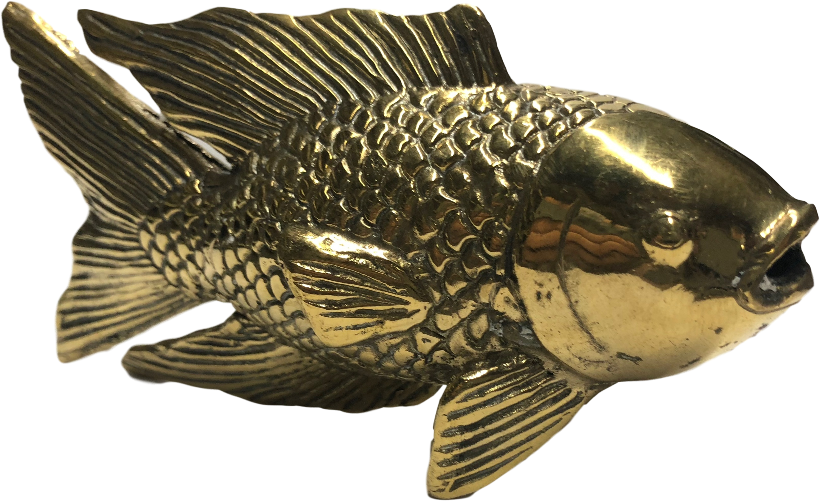 Golden Carp Sculpture.png PNG Image