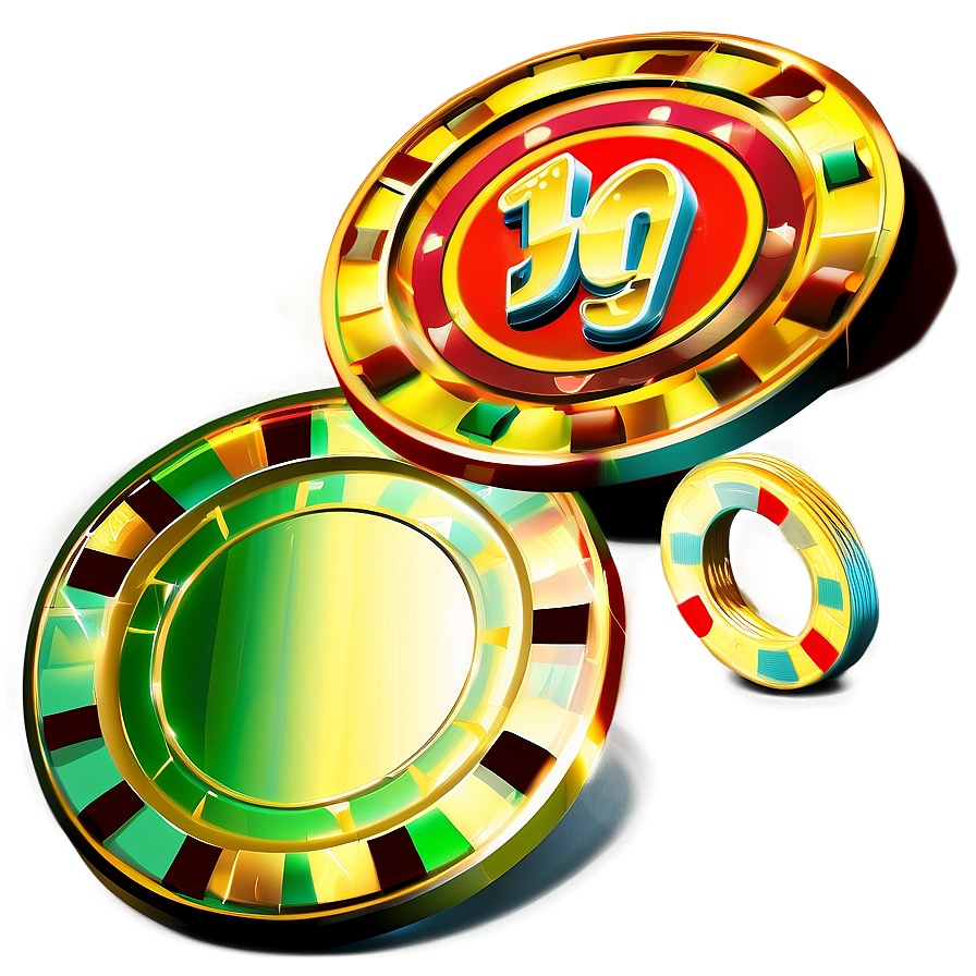 Golden Casino Chips Png Nif PNG Image