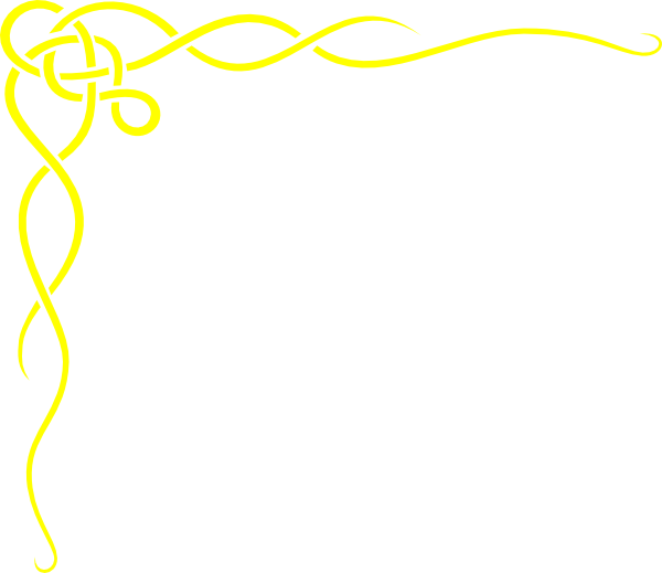 Golden Celtic Knot Corner Design PNG Image