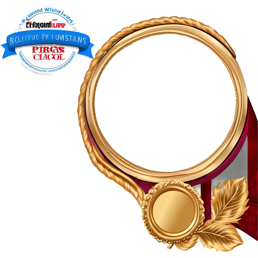 Golden Circle Frame For Elegance Png Dnd PNG Image