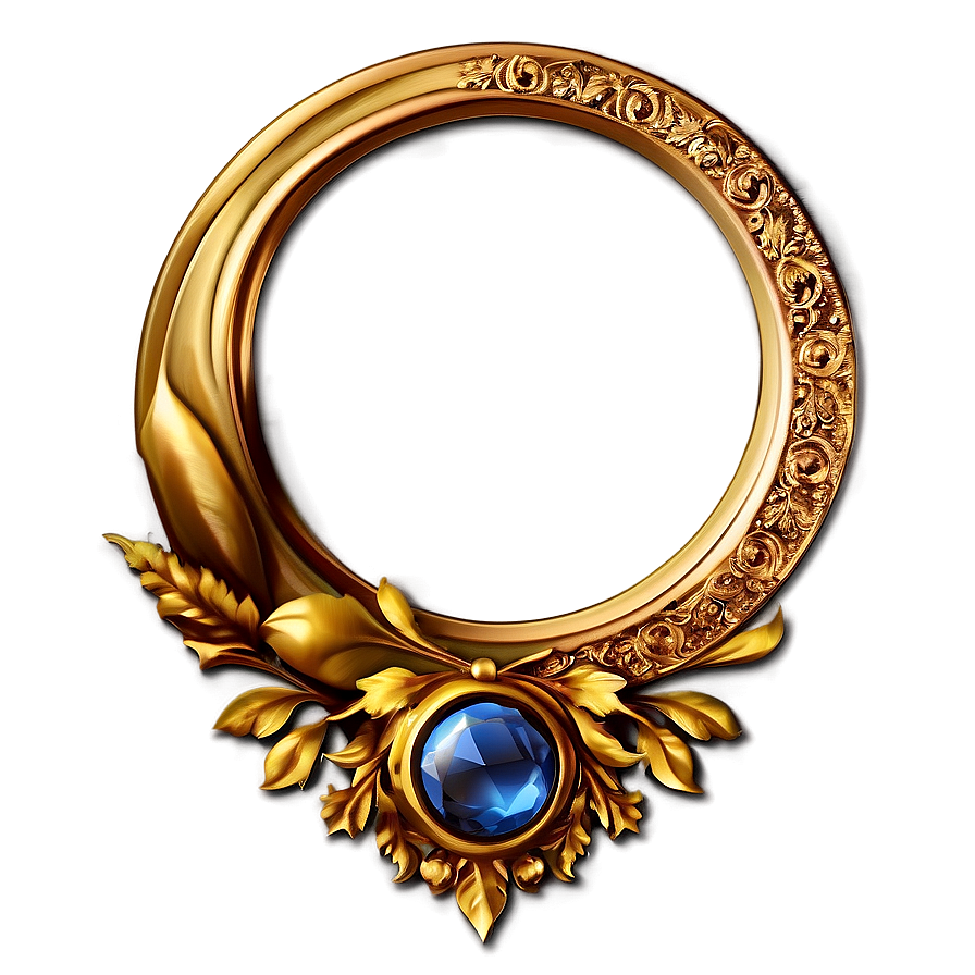 Golden Circle Frame Png 06122024 PNG Image