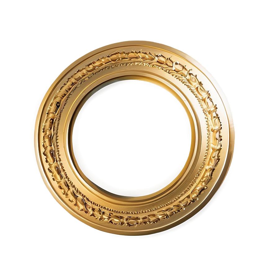 Golden Circle Frame Png Ymm62 PNG Image