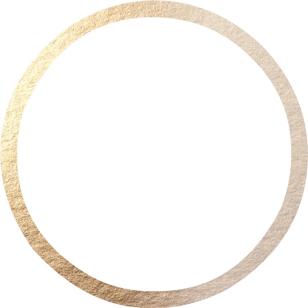 Golden Circle Frameon Teal Background PNG Image