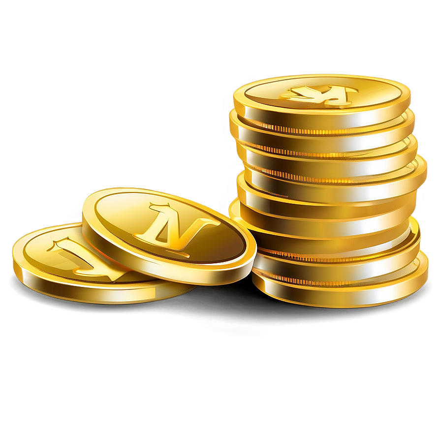 Golden Coins Money Vector Png 14 PNG Image