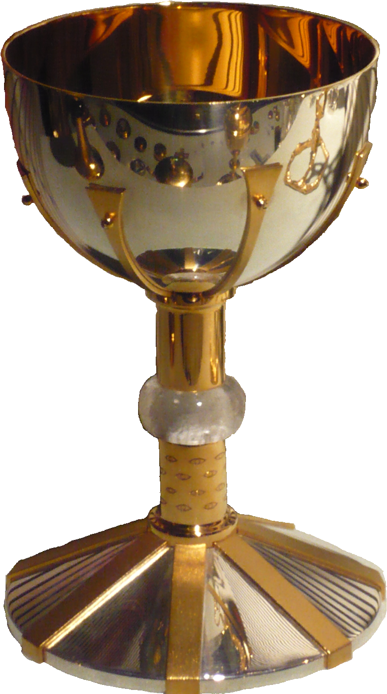 Golden Communion Chalice PNG Image