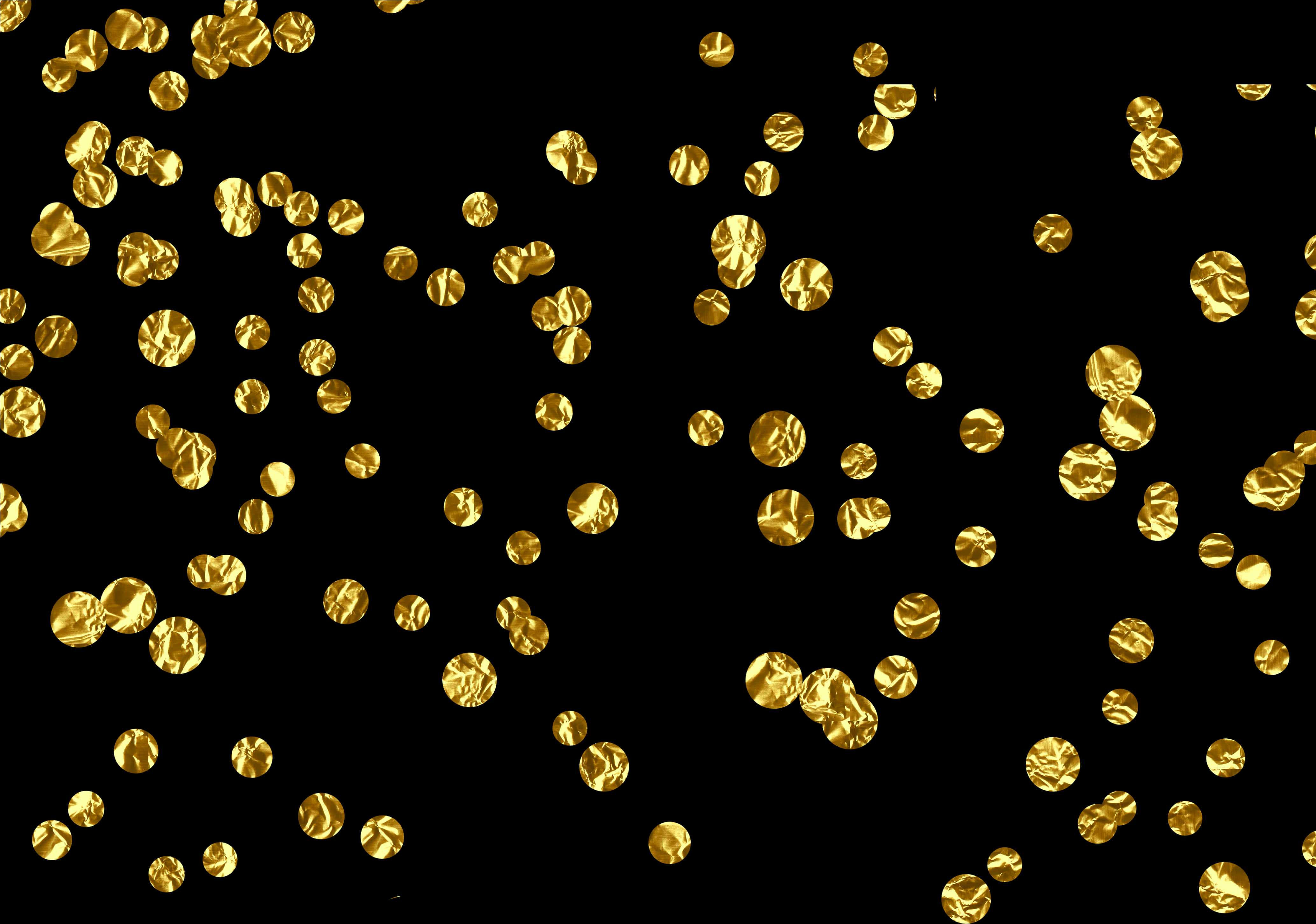 Golden Confetti Celebration Background PNG Image