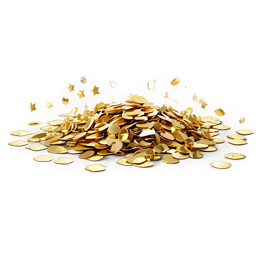 Golden Confetti Celebration Moment Png Hja76 PNG Image