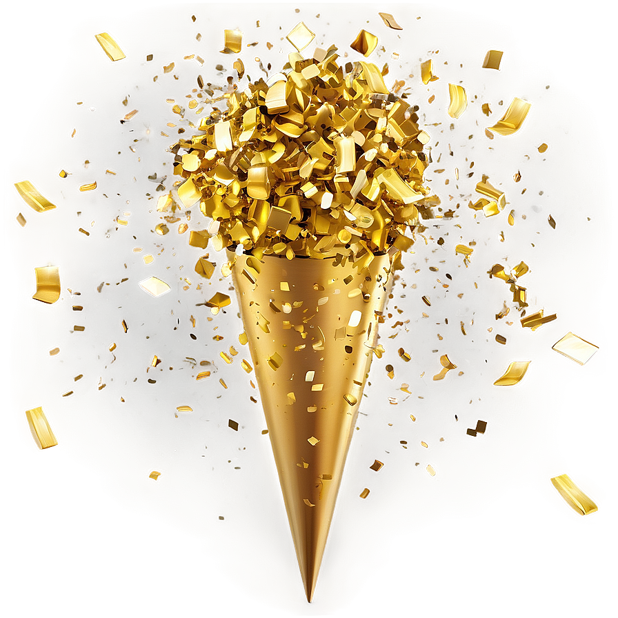 Golden Confetti Explosion Png 06272024 PNG Image