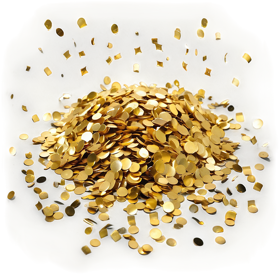 Golden Confetti Happiness Png Mtb PNG Image