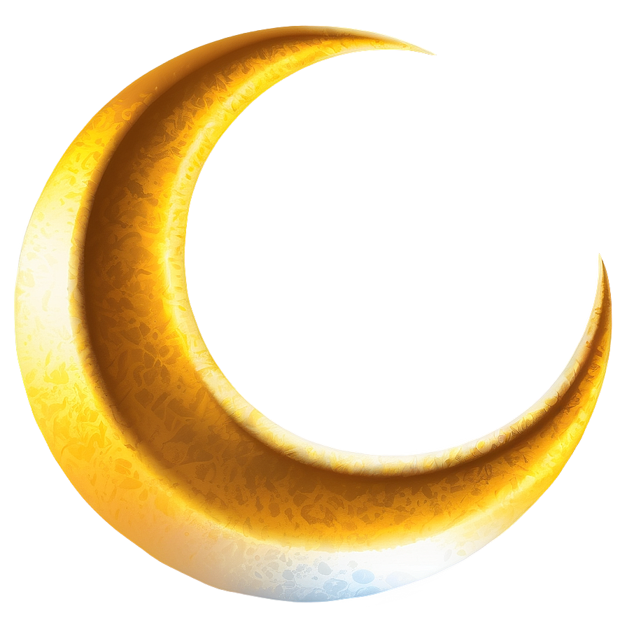 Golden Crescent Moon Png 05212024 PNG Image