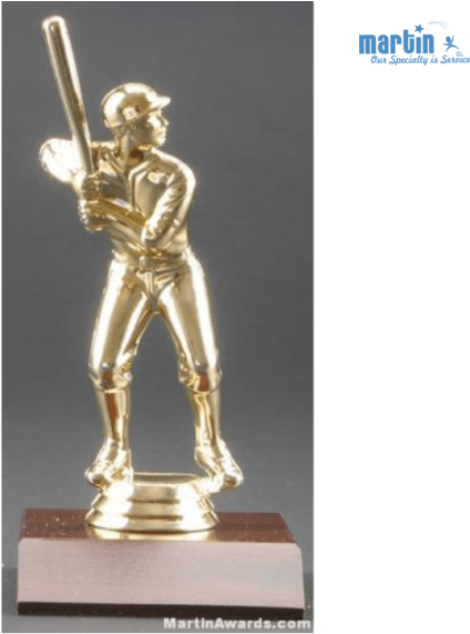 Golden Cricket Batsman Trophy PNG Image