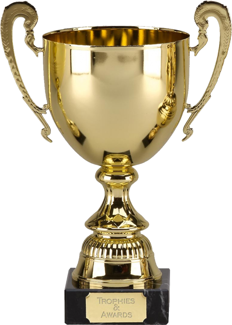 Golden Cricket Trophy PNG Image