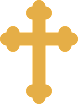 Golden Cross Graphic PNG Image