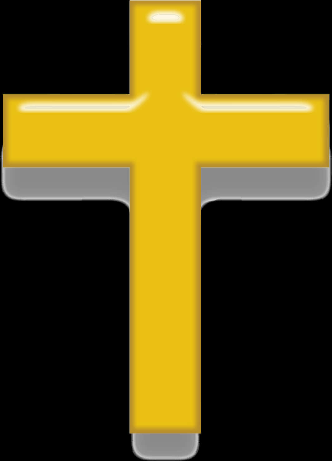 Golden Cross Icon PNG Image