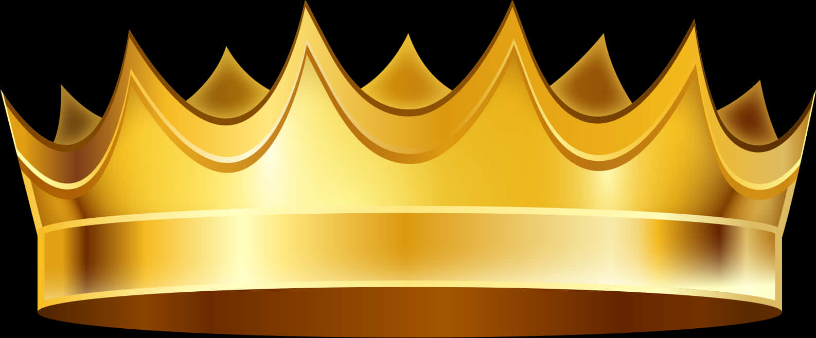 Golden Crown Graphic PNG Image