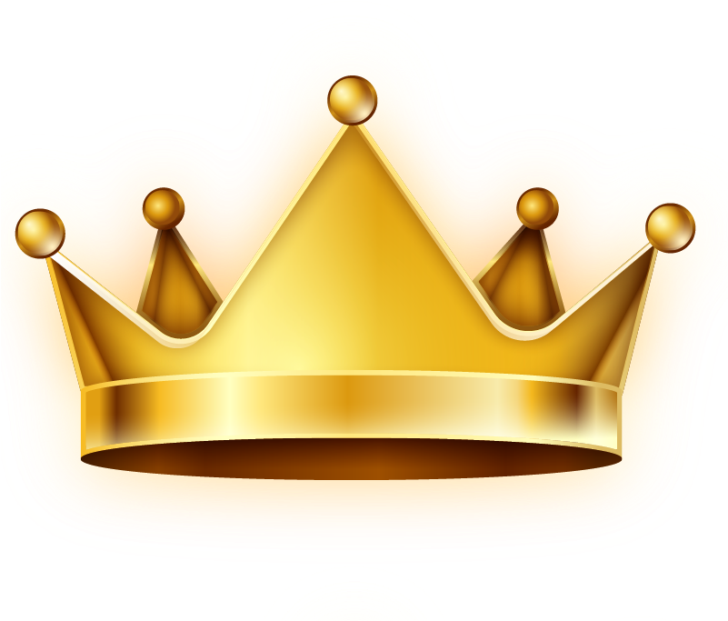 Golden Crown Graphic PNG Image