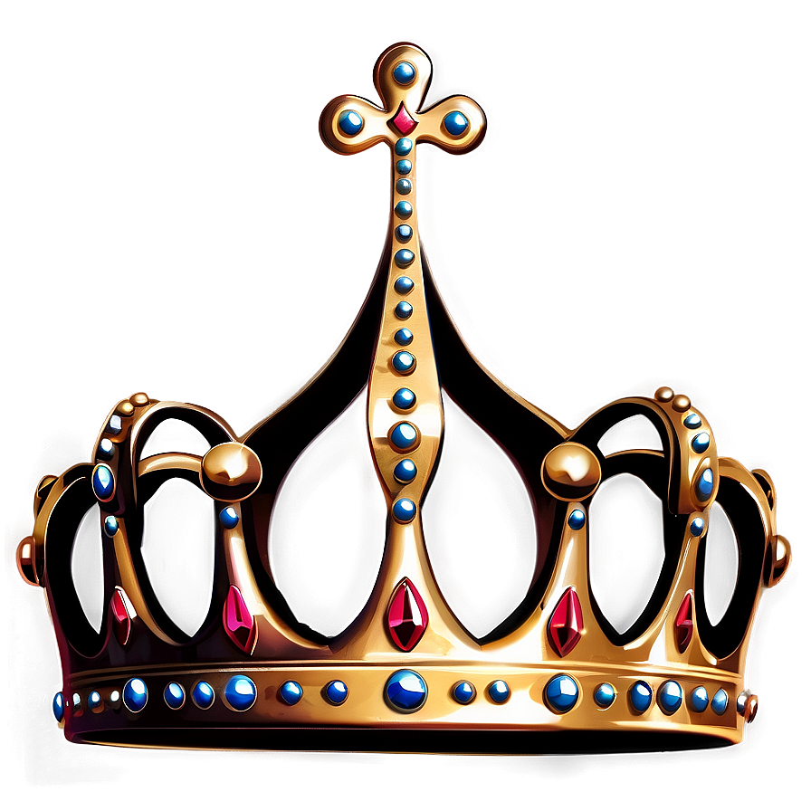 Golden Crown Sticker Png 05252024 PNG Image