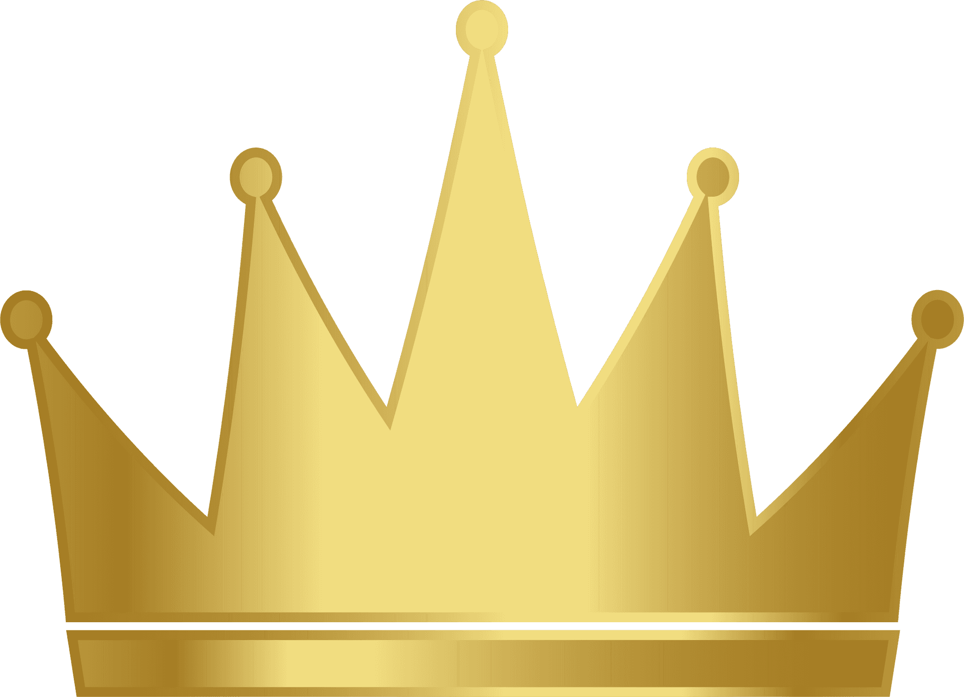 Golden Crown Transparent Background PNG Image