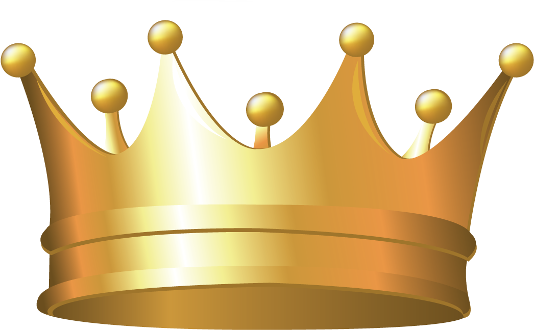 Golden Crown Transparent Background PNG Image